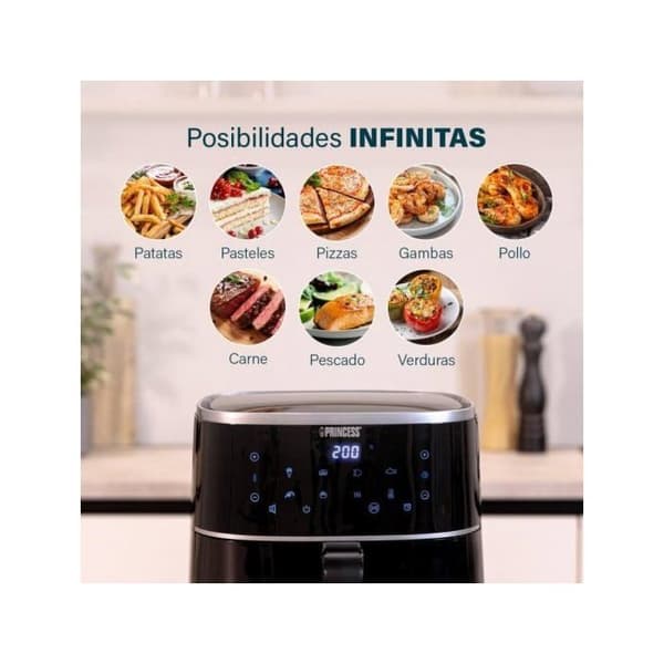 Luftfritös - PRINCESS - 01.182238.01.001 - 4 L - 1350 W - Touchscreen LED-display