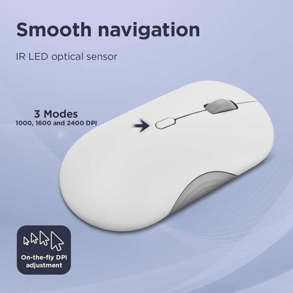 Mus - LENOVO - GY51S61907 - Grå - Bluetooth - 2400 dpi - Ambidextrös