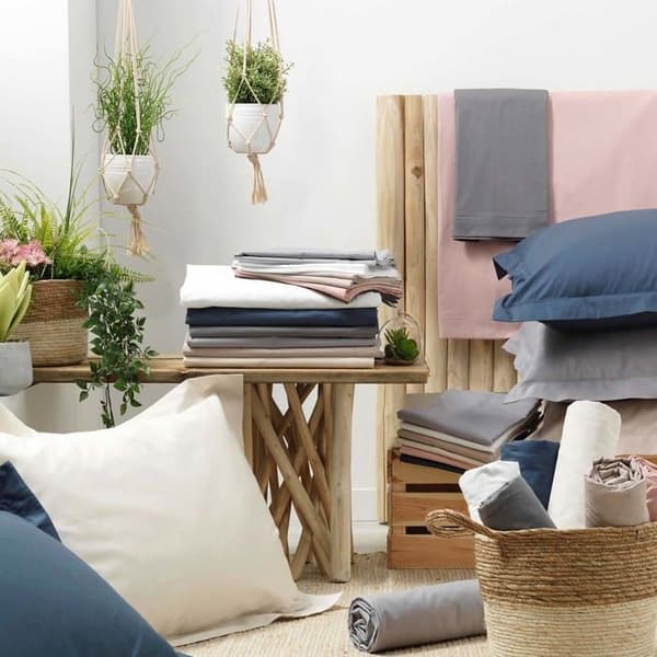 Kuddfodral - PROMO LINGE - LIA - Percale av bomull 78trådar - 185 x 85 cm - Vit