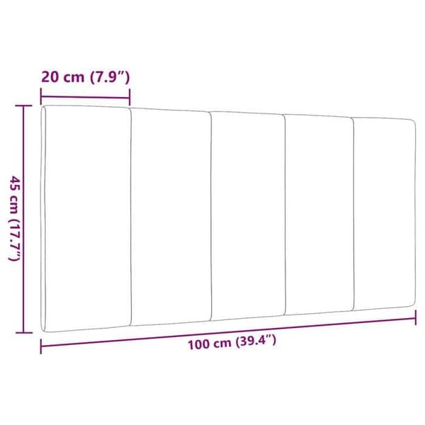 vidaXL Huvudgavelkudde blå 100 cm tyg 4019155