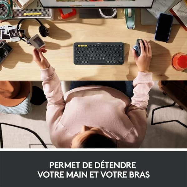 Mus - Trådlös - Logitech - Ergo M575 - Grafit - Ergonomisk