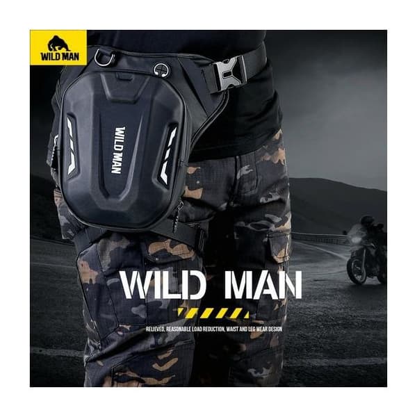 Motorcykel benväska WILDMAN L1 Svart