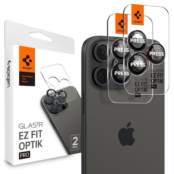 Coque - SPIGEN - Glas.tR Optik EZ Fit Pro - Svart - Optimal skydd - Elegant design