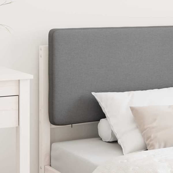vidaXL Sängram med vadderad huvudgavel Ljusgrå 90 x 190 cm, Sovrum, Rektangulär, Modern möbel 877948