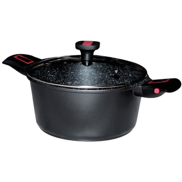 Faitout - BAUMALU - Granit Pro - D: 24 cm - Svart - Non-stick