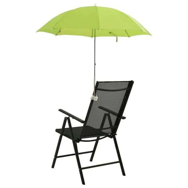 vidaXL Campingstol Parasoll 2 st Grön 105 cm