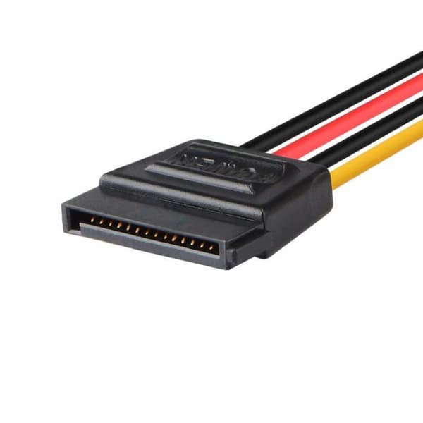 Strömkabel - CABLEPELADO - 0205 - SATA ↔ Molex 4-pins - 15 cm - Svart