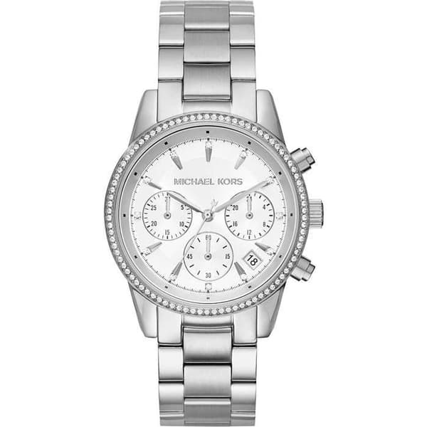 Klocka - Michael Kors - RITZ MK6428 - Kronograf - Rostfritt stål - Silver