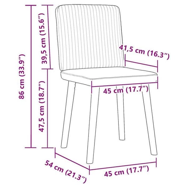 vidaXL Matstolar set om 2 blå jeans tyg 4101207