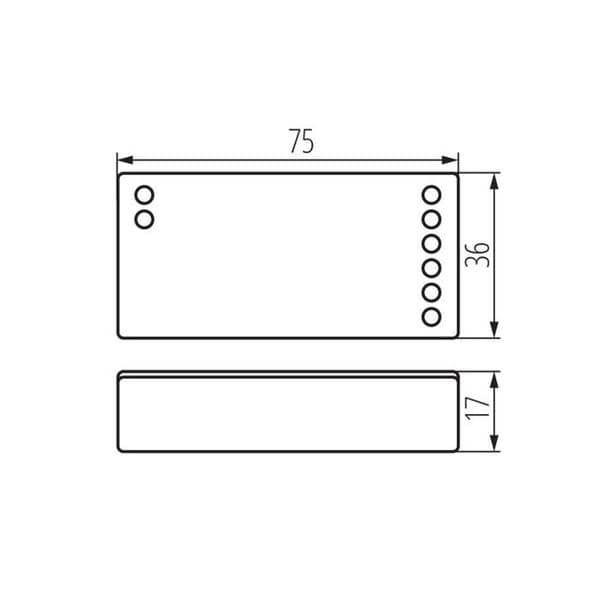 LED-kontroller 12/24V - Mono/CCT - RF 2,4GHz - Vit - 10A KL-22147