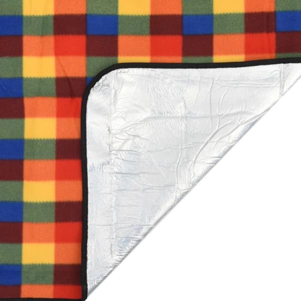 Fällbar picknickfilt 200x200 cm sammet
