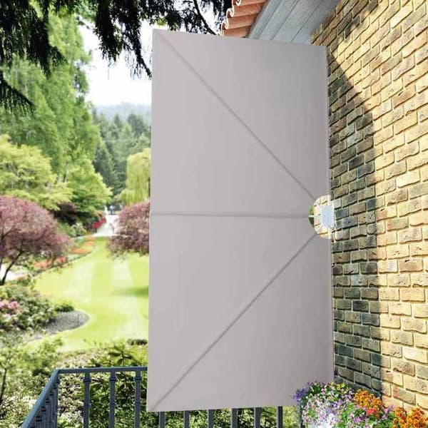 vidaXL Fällbart sidotak för terrass Creme 300 x 150 cm 44568