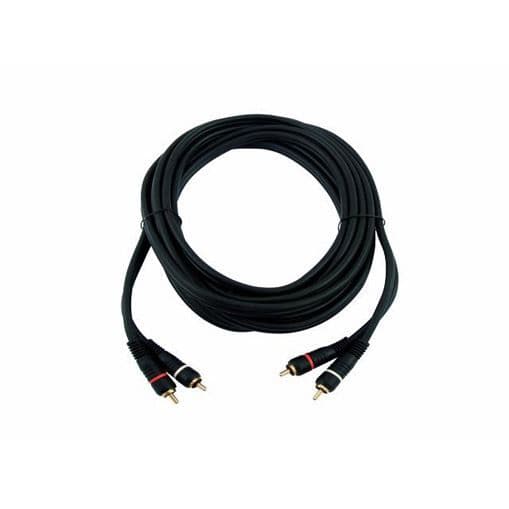 Guldpläterad RCA cinch stereo kabel DJ HiFi 10m
