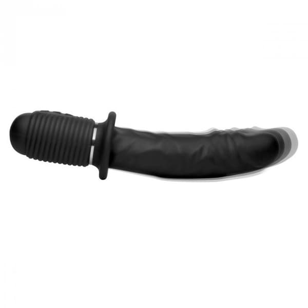 Dildo - Power Pounder - Noir - Silikon - Stor - Vibrant