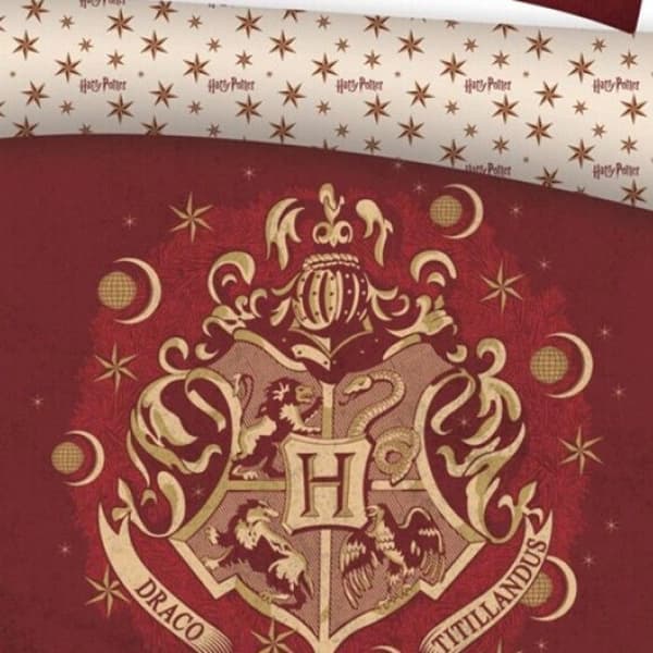 Barnsängset - Harry Potter - Dubbel påslakan 200x200 cm - 2 örngott 63x63 cm - Polyester