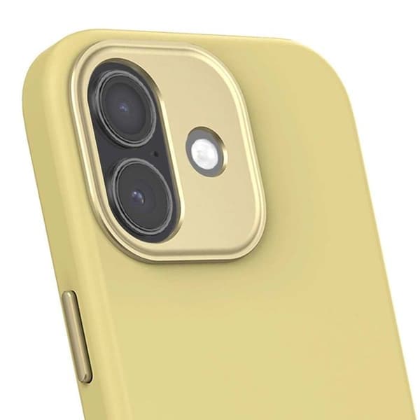 Antimikrobiell Silikonfoder - DECODED - iPhone 17 - Kompatibel med MagSafe - Gul - Stötskydd