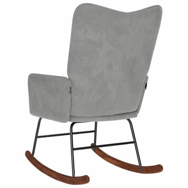 vidaXL Lättgrå Velour Gungstol 4016832