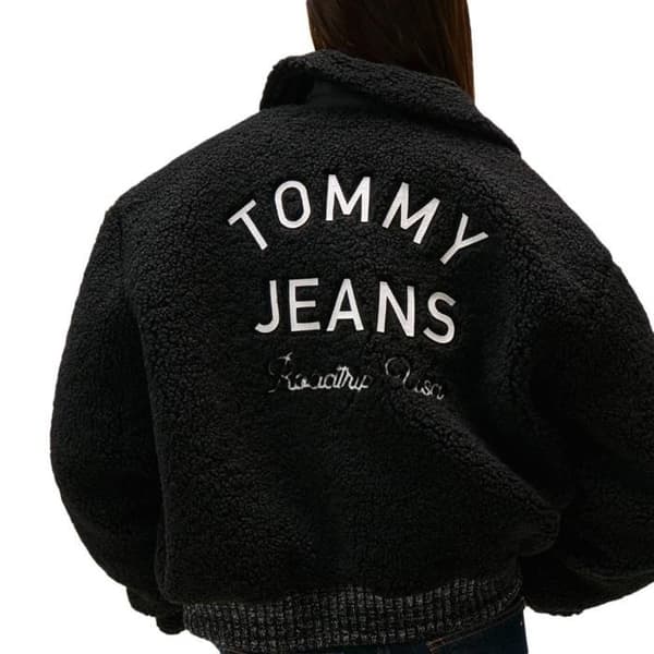 Svart Jacka Dam Tommy Hilfiger Varsity