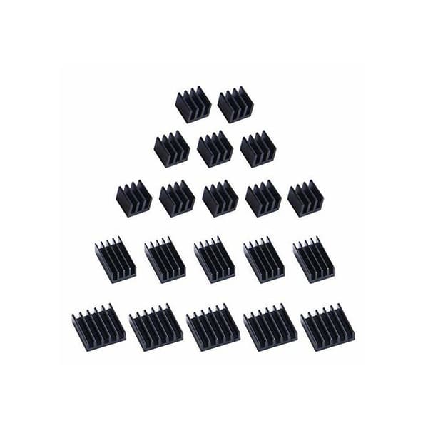 Värmespridare - GeeekPi - K-0520 - Aluminium - För Raspberry Pi 4B - 5 Pack