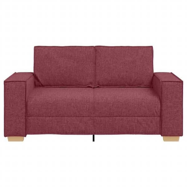 Soffa 2 platser Röd vin 120 cm Tyg