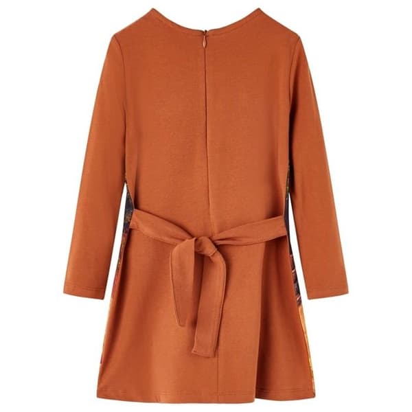Klänningströja - vidaXL - Flicka - Färg cognac - Elastisk midja - Lätt och sträckbart tyg
