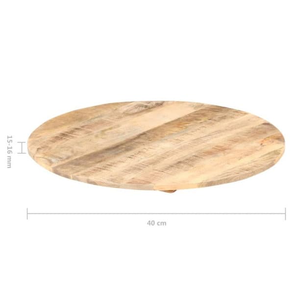 vidaXL Rundt bord i solid mangotræ 15-16 mm 40 cm