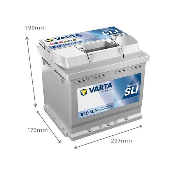 Varta Black Dynamic B19 startbatteri 12V 45Ah / 400A