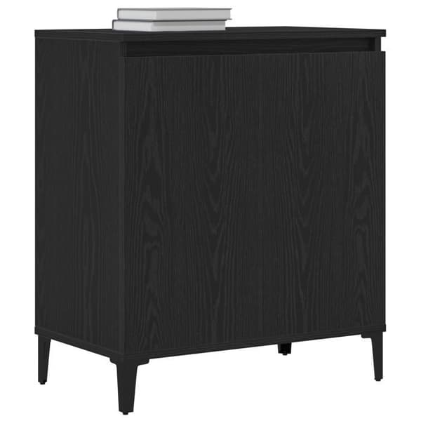 vidaXL Buffé Ek svart 60 x 35 x 70 cm Ingenjörsträ 862594