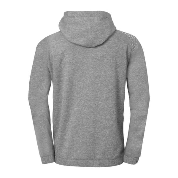 Barn hoodie Kempa Ambition 28 - mörkgrå melerad/vit