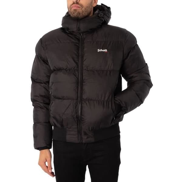 Doudoune för män Schott Chicago - Svart - Dragkedja - 100% polyester