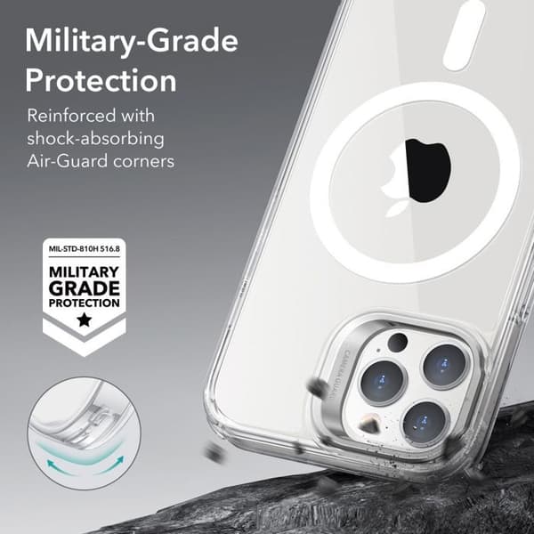 Skyddsskal - ESR - iPhone 14 Pro - Classic - Transparent - Kickstand HaloLock