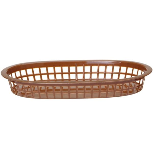 Oval brunt brödkorg, set om 6 - Hendi 426296