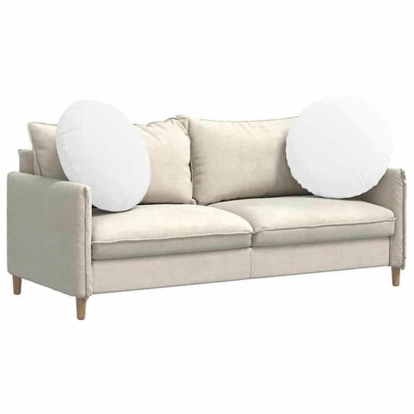 Sittdyna - VIDAXL - Ø80 x 29 cm - Vit - Rund - Set om 2