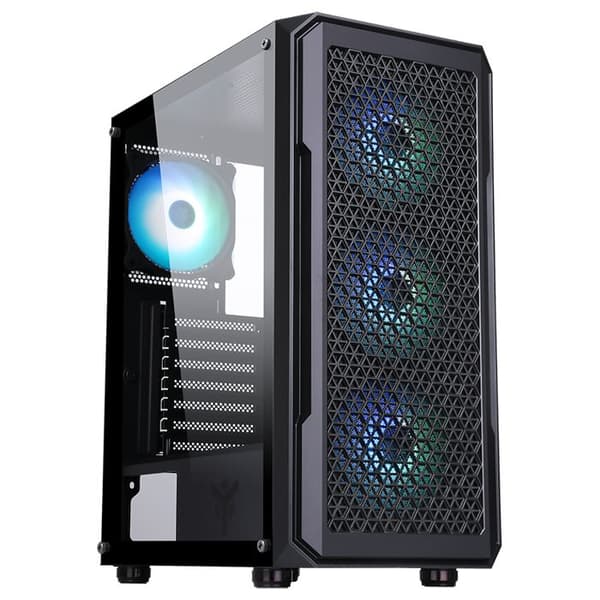 Datorlåda - Itek - Case Six Triangle - 4 x 12 cm ARGB - USB 3.0 - Panel i härdat glas