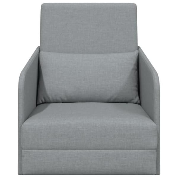 Soffa säng 2 i 1 Ljusgrå 65x80x83 cm Tyg