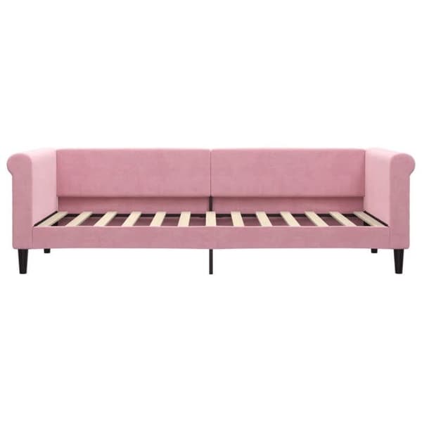 vidaXL Rosa vilstol 80x200 cm sammet 354240