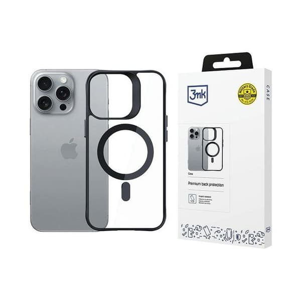 3MK Armor svart MagSafe-skal för iPhone 16 Pro Max