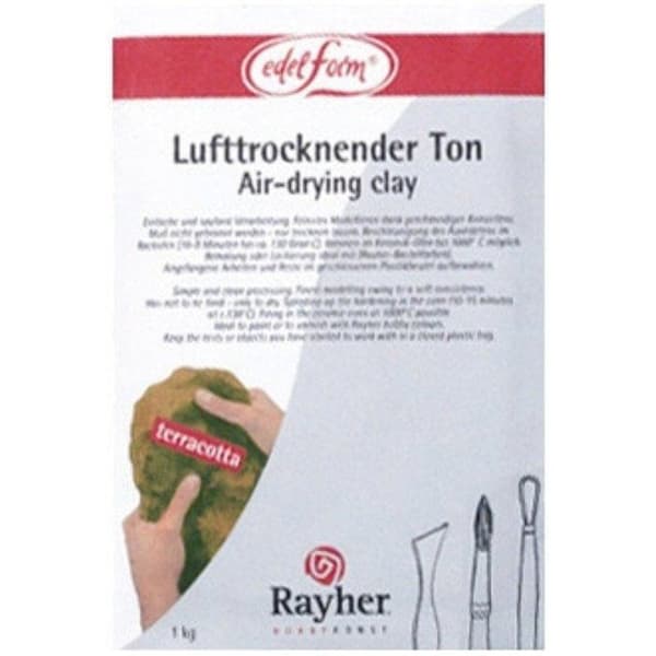 Lera som torkar i luften, 1kg, mörkbrun