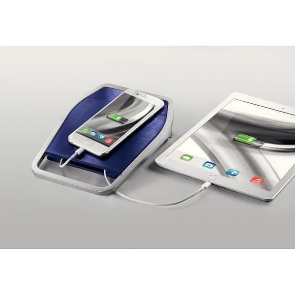LEITZ - Laddningsstation Stil 2 USB-portar - blå