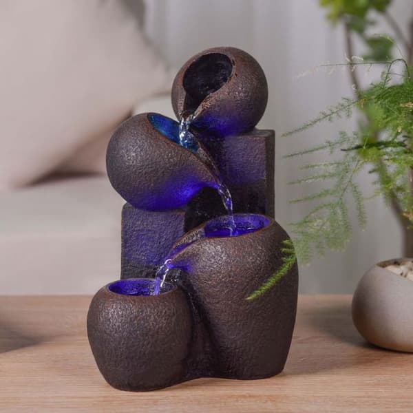 Zen hartsfontän med LED Luba