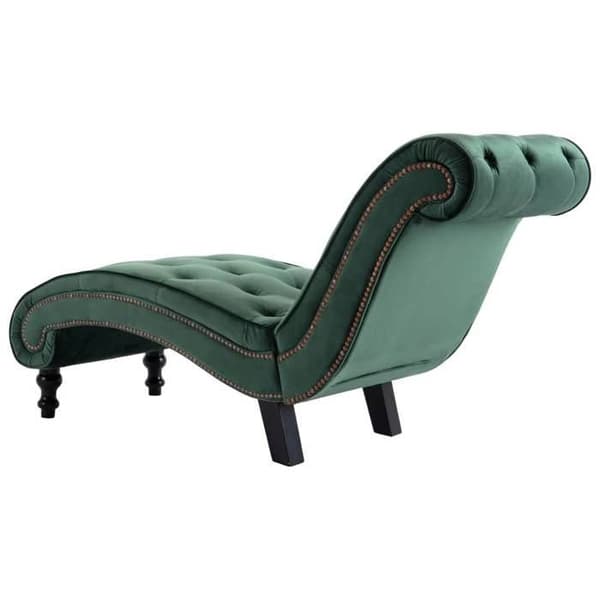 vidaXL Chaise longue Sammet Grön 248610
