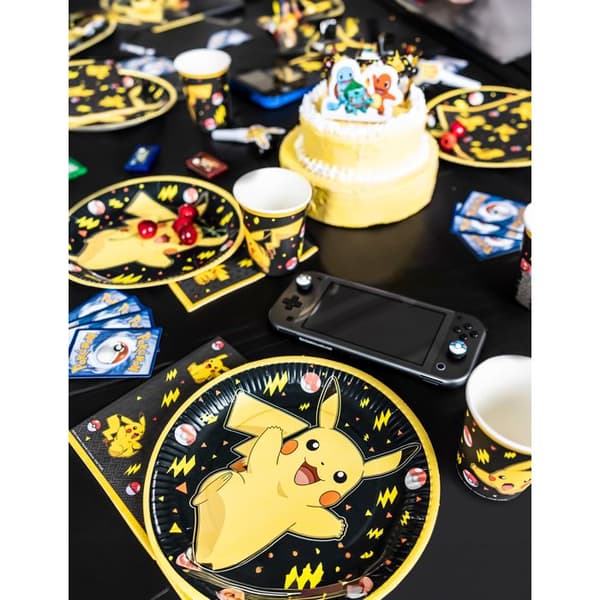 Pappersmugg - AMSCAN - Pikachu - 8 stycken - 237 ml - Svart