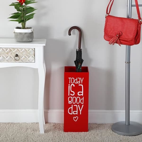 Paraplyställ - Versa - Fluor - MDF-trä - Röd - 53 x 21 x 21 cm