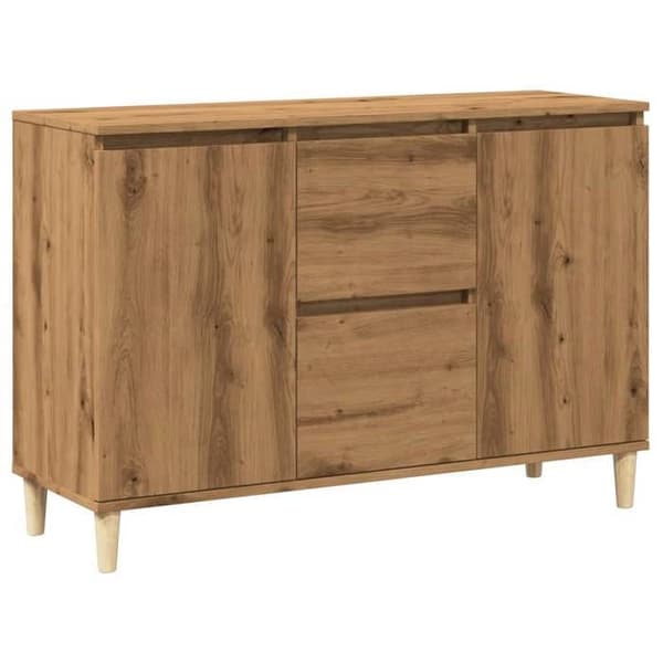 vidaXL Buffé ek hantverk 102x35x70 cm ingenjörsträ 856485