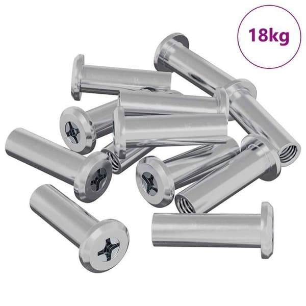 Bult - mutter - bricka Vidaxl Låsmutter 2857 st Silver Stål