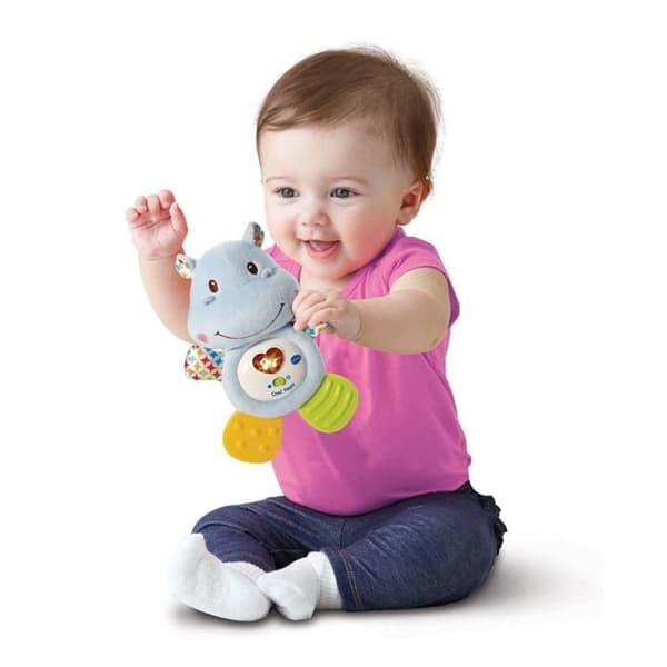 VTECH BABY - Croc'Hippo Rattle - Blå texturerad mjuk leksak