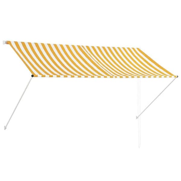 vidaXL Utdragbart markis 250x150 cm Gul och vit 143754