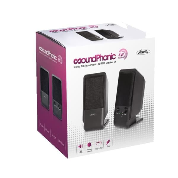 ADVANCE SP-U800B högtalare - 2 W - PC - Svart