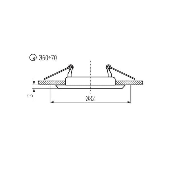 Support Spot Inbyggd Rund ARGUS Mässing Matt KL-324