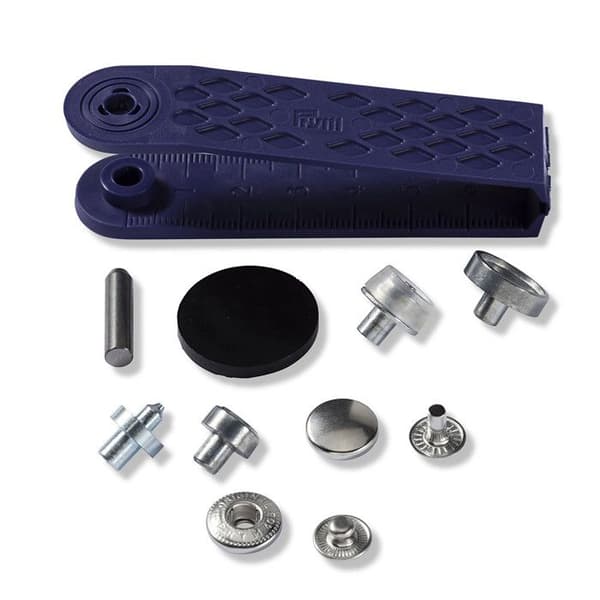 Tryckknappar Anorak - PRYM - Silver - 12mm - Paket med 10
